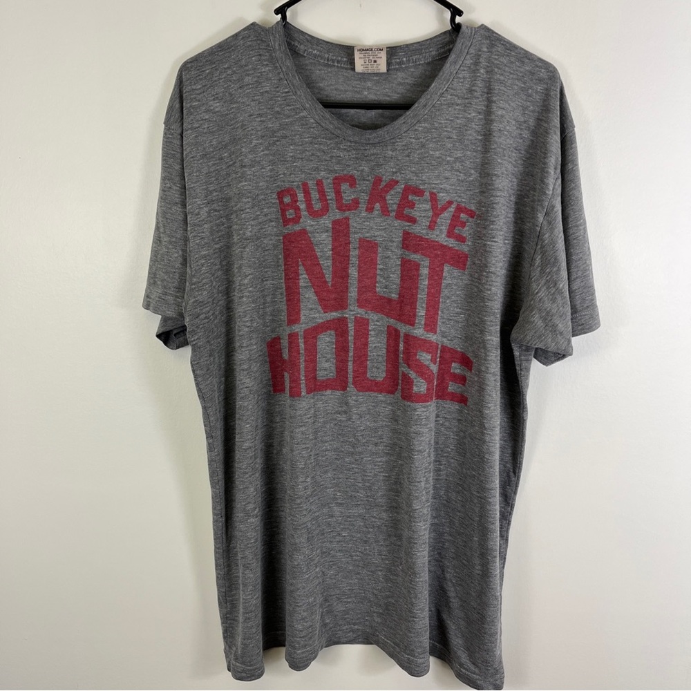 Homage Ohio State Buckeyes Nut House Tshirt OSU Made USA Buckeyes Adult XL